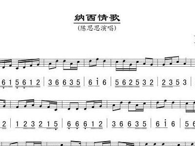 纳西情歌简谱_纳西姑娘唱情歌简谱(2)