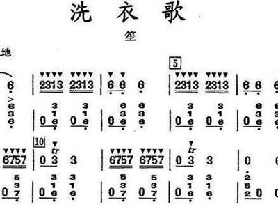 《洗衣歌》简谱_洗衣歌简谱(3)