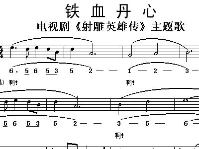 铁血丹心前奏简谱_铁血丹心前奏双手简谱(3)