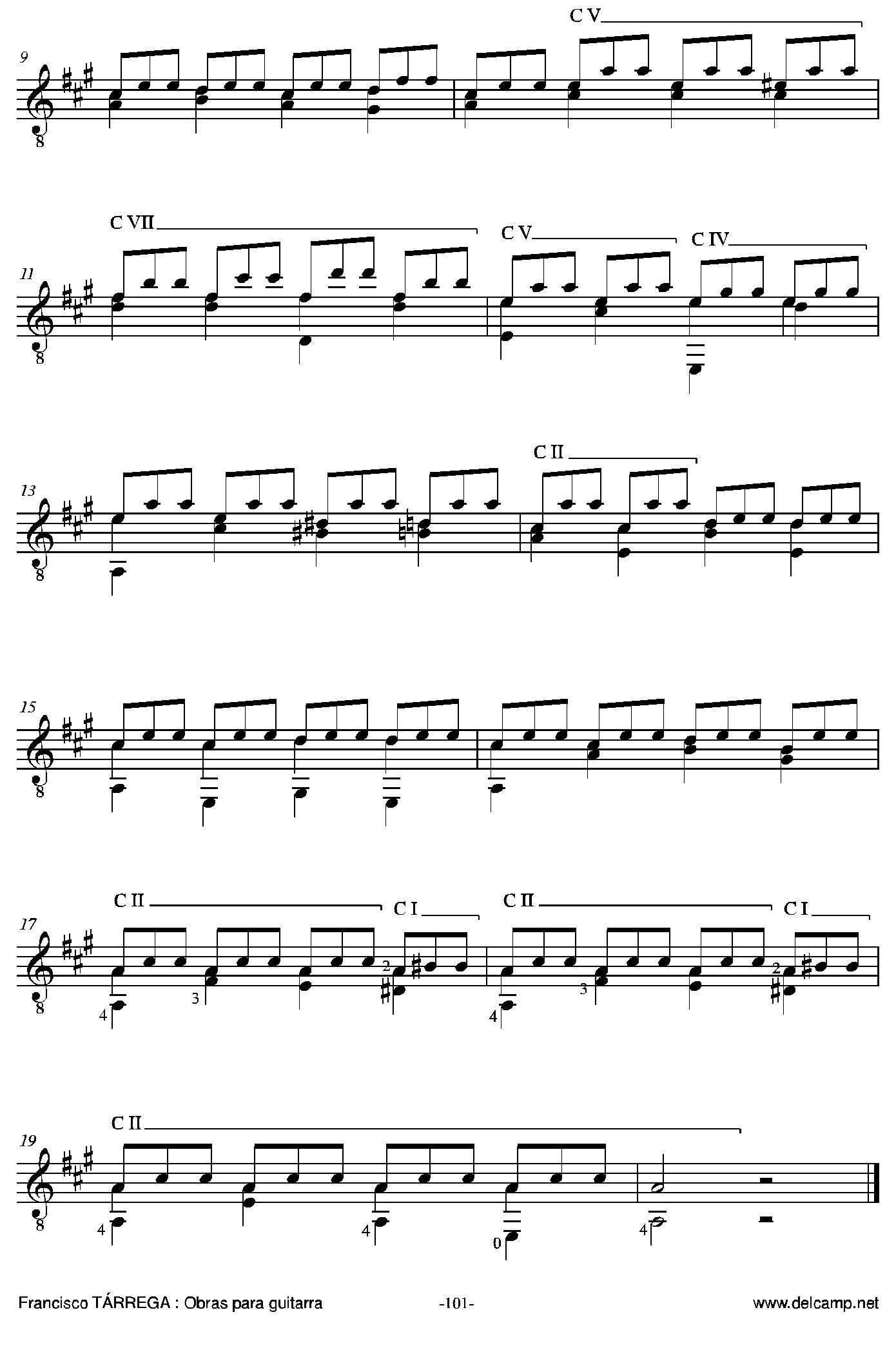塔雷加阿德丽塔古典吉他曲谱_扬尼斯·阿德托昆博