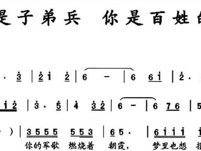 子弟兵与老百姓简谱_子弟兵和老百姓简谱(3)