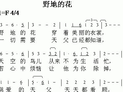 野地简谱_儿歌简谱