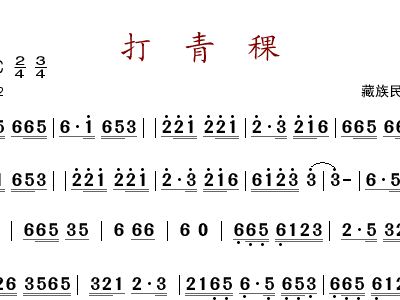 藏歌简谱歌谱_藏歌吉他简谱(2)