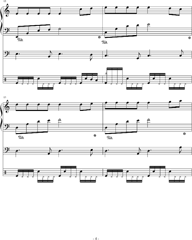 思念进行曲简谱图片_思念进行曲钢琴简谱