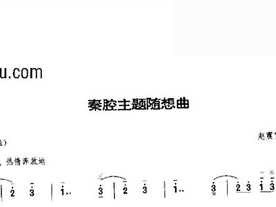 秦腔二胡曲谱_秦腔困山二胡曲谱(4)