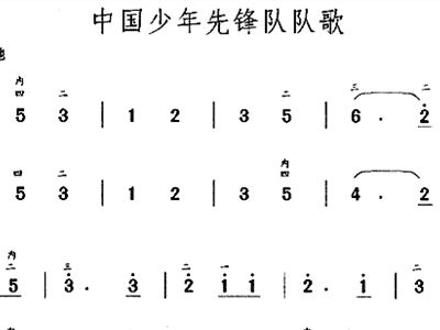 中国少年先锋队简谱_中国少年先锋队队简谱(2)