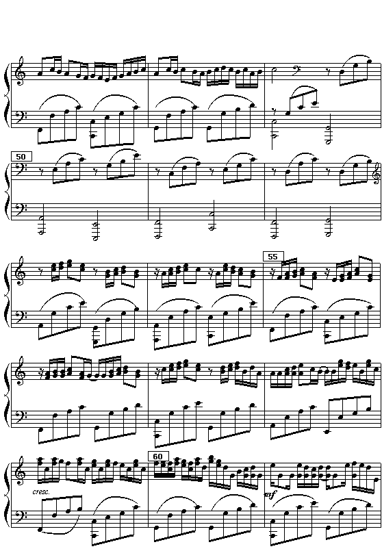 蛮曲谱_钢琴简单曲谱(2)