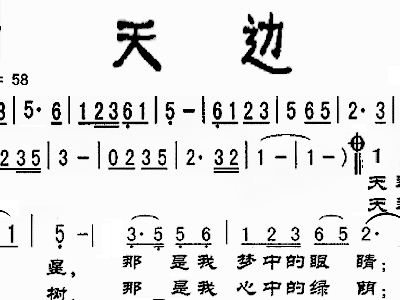天边 廖永昌 歌谱 简谱