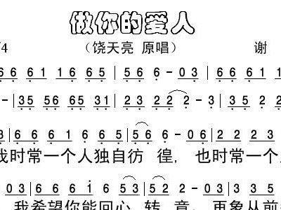 做你的爱人二胡曲谱