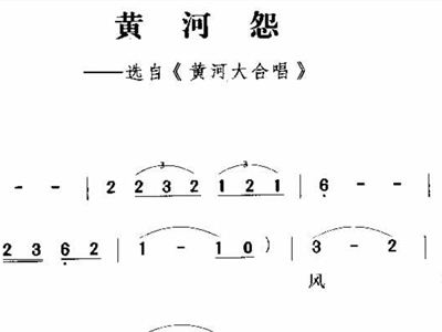 黄河怨简谱_黄河怨钢琴简谱