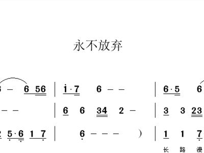 永不放弃简谱_永不放弃(3)