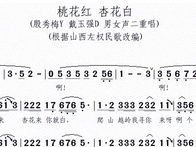 吕继宏桃花红杏花白简谱_桃花红杏花白简谱(3)