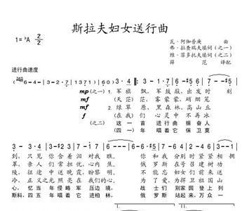 向斯拉夫女人告别简谱_斯拉夫女人的告别简谱(3)