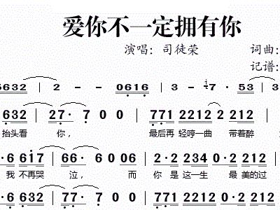 不一定简谱_下辈子不一定遇见简谱
