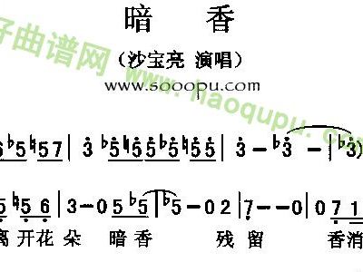 暗香的歌曲谱子_一梦江湖暗香图片(3)