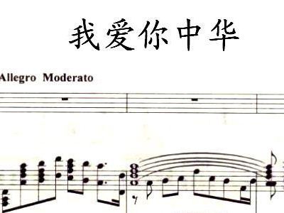 我爱你中国伴奏简谱_我爱你中国简谱(2)