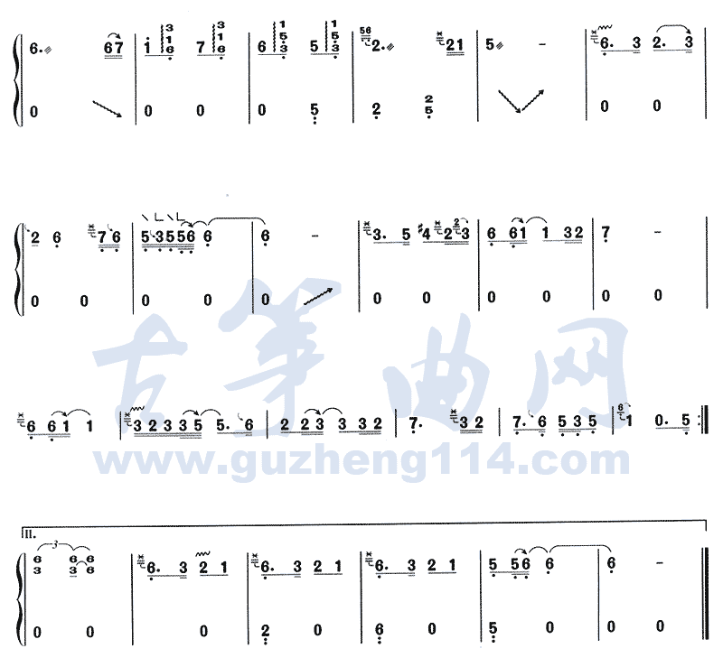 飞古筝曲谱_古筝入门曲谱(3)