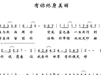终身美丽曲谱_终身美丽图片(2)