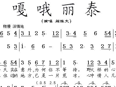 嘎哦丽泰曲谱_嘎俄丽泰简谱(3)