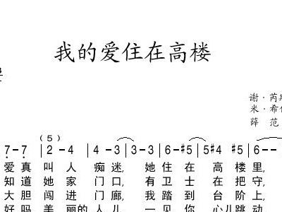 高楼万丈简谱_高楼万丈平地起简谱