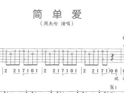 简单爱简谱歌谱分享_简单爱简谱歌谱图片下载