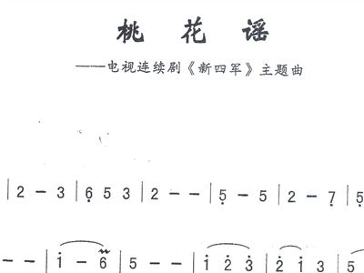 桃花谣的简谱_桃花谣原唱简谱(3)