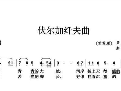 伏尔加简谱_伏尔加船夫曲简谱(3)