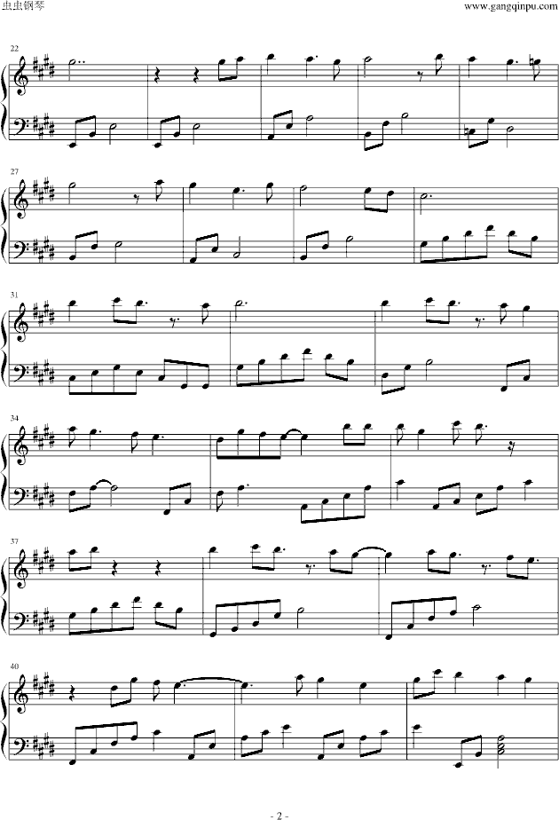 ori曲谱_钢琴简单曲谱(3)