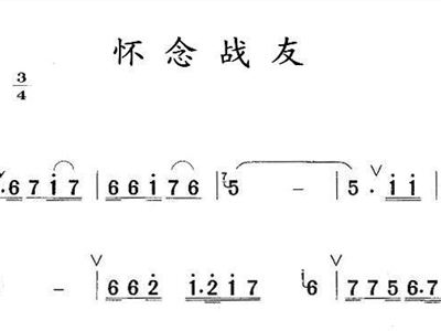 怀念战友的简谱_怀念战友曲谱简谱(3)