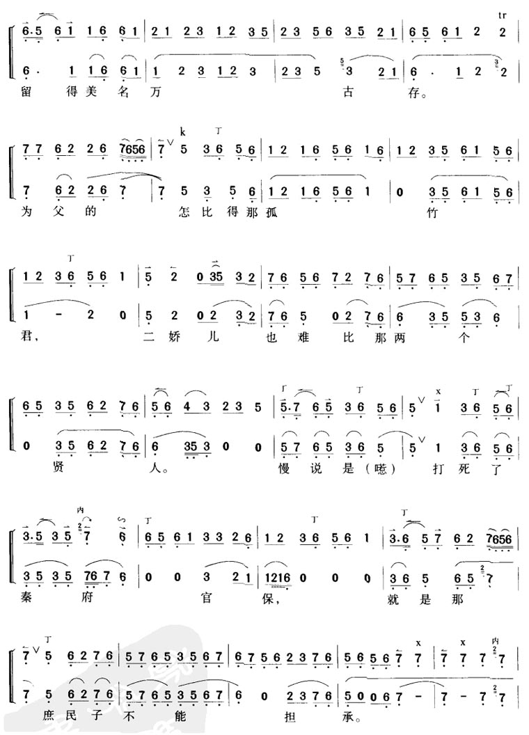 京剧龙江颂唱段望北京伴奏曲谱_京剧龙江颂图片(5)