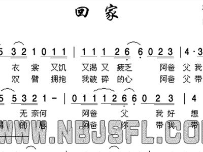 萨克斯《回家》简谱_回家萨克斯简谱(3)