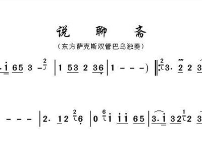 双管巴乌滴答曲谱_双管巴乌图片