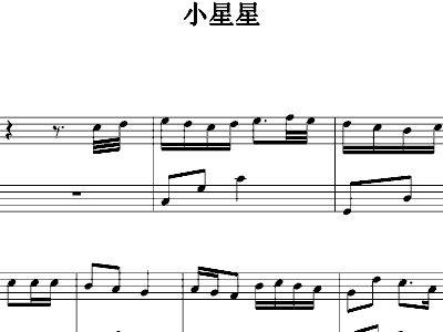 简谱小星星_儿歌钢琴简谱小星星(4)