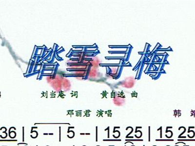 寻梅简谱_踏雪寻梅简谱(2)