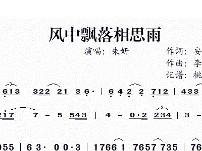 相思雨简谱_让泪化作相思雨简谱(2)