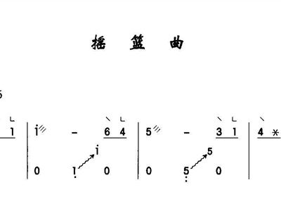 古筝摇篮曲谱_摇篮曲谱(3)