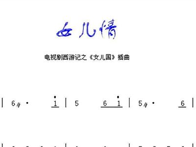 古筝曲谱女儿情_女儿情古筝曲谱简谱(3)