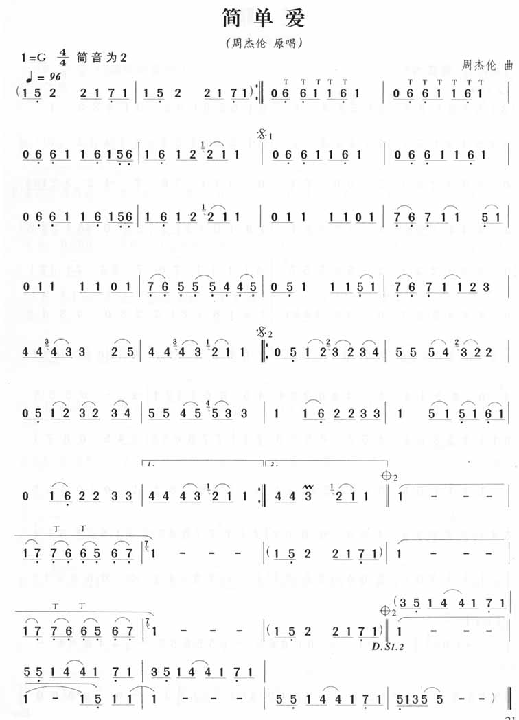 笛子简谱歌谱_笛子简谱歌谱大全