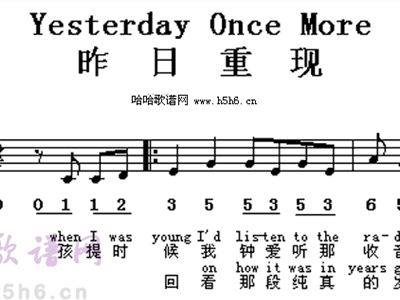 Yesterday曲谱_钢琴简单曲谱