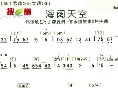 海阔天空简谱信乐团_信乐团海阔天空(3)