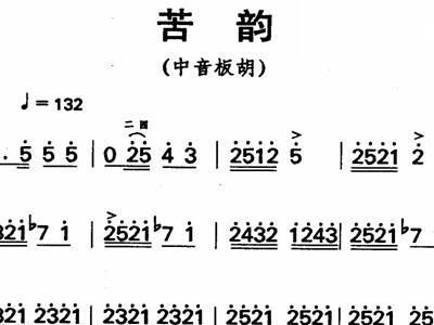 苦音简谱_秦腔苦音慢板板头简谱(3)