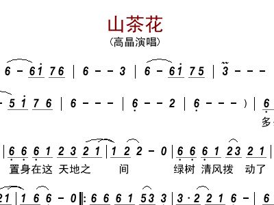 山茶花简谱_山茶花简谱歌谱(2)