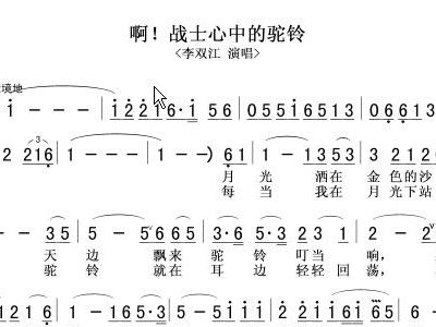 骆铃简谱_驼铃伴奏网乐歌手 驼铃保险网(2)