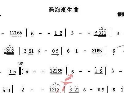 笛子谱,箫谱