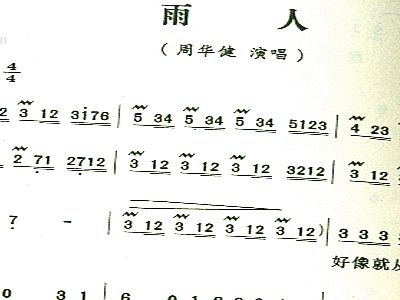 雨人简谱_周华健雨人简谱,周华健雨人歌谱,周华健雨人歌词,曲谱,琴谱,总谱