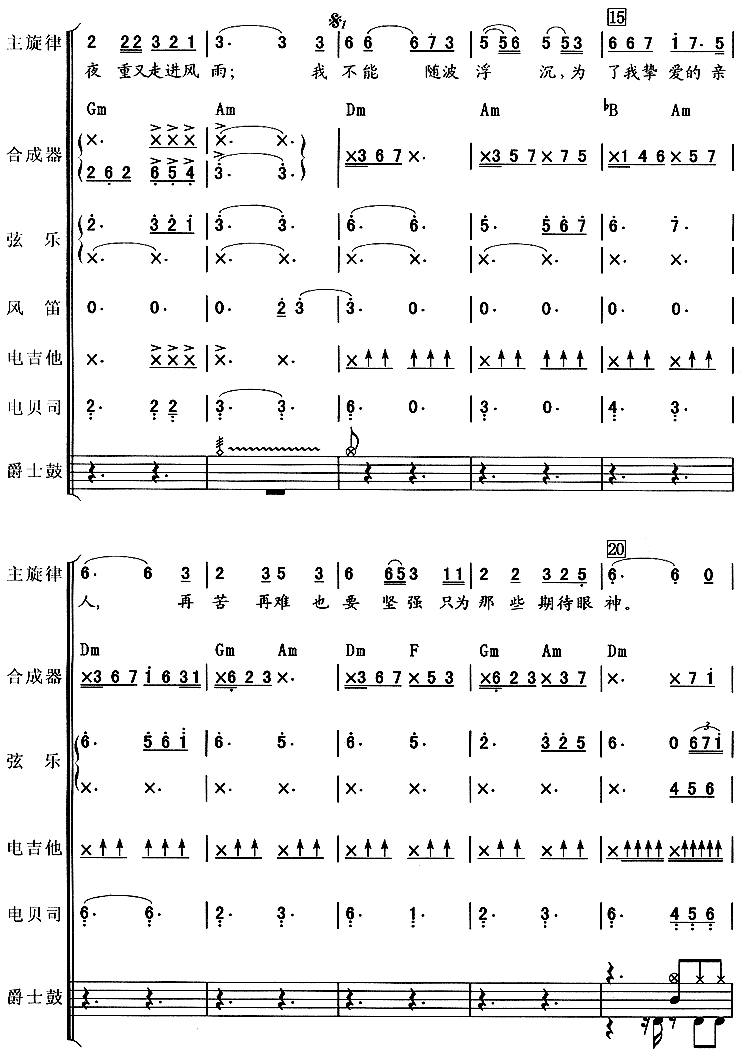 从头再来简谱_从头再来简谱歌谱(2)