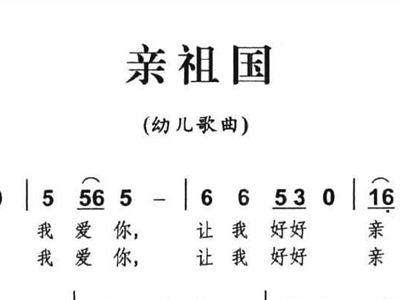 简谱亲吻祖国_亲吻祖国简谱王丽达(3)