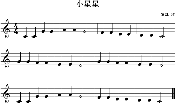 快速入门 第3节 识读6个音的 a 歌谱 五线谱