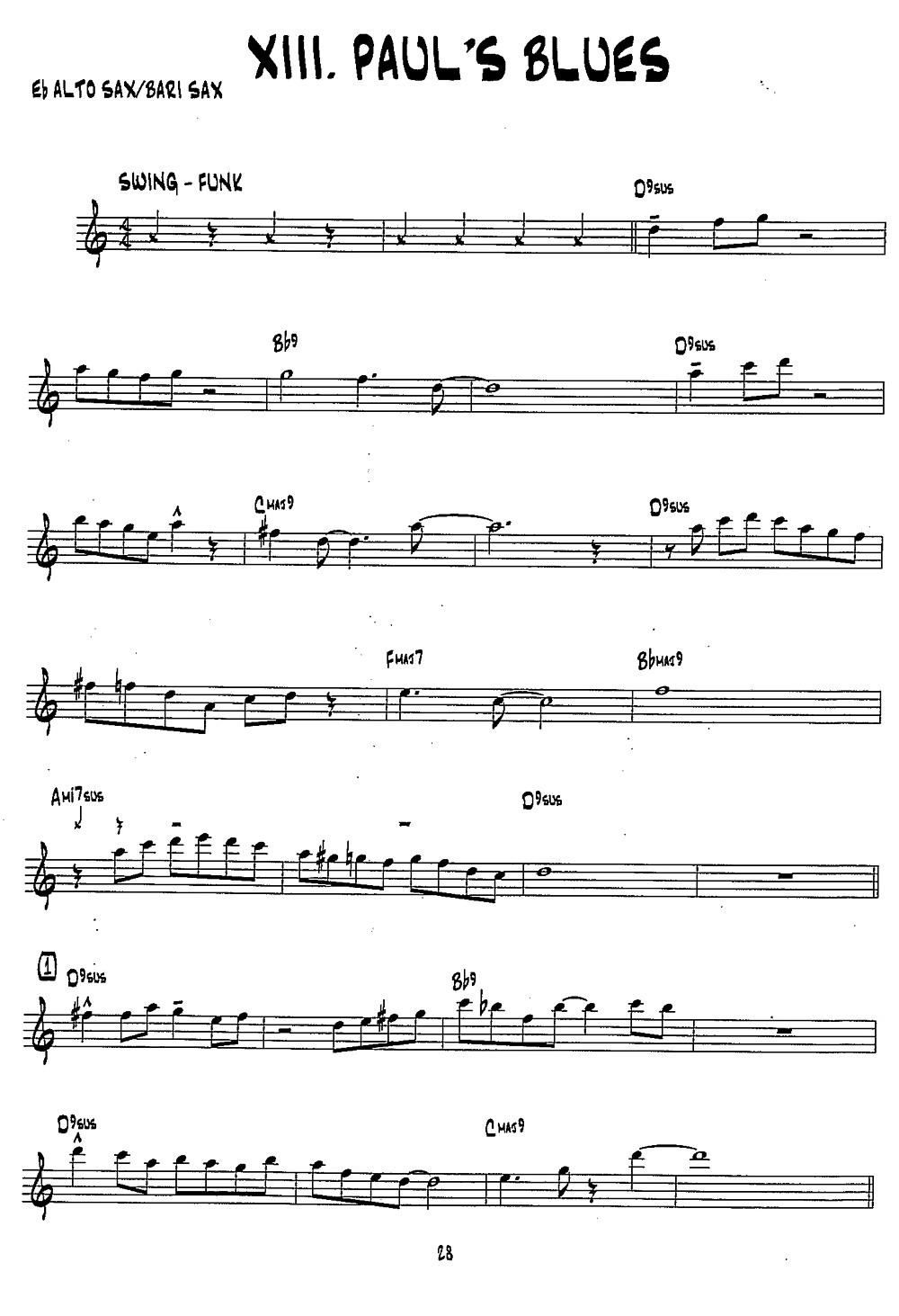 萨克斯爵士乐曲谱_萨克斯爵士乐名曲简谱(3)