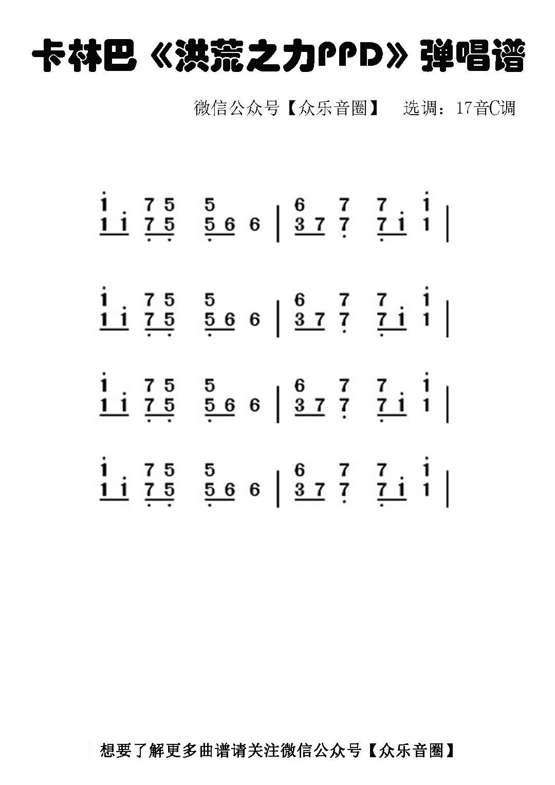 PDD洪荒之力吉他谱(gtp谱,指弹,带鼓点,改编版)_Hoaprox